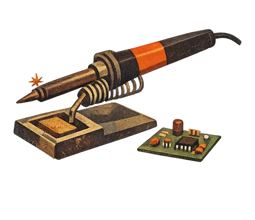 Workshop — a collage soldering iron